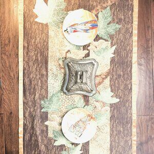 Handmade Maple Leaf Table Runner Rustic Decor NWT